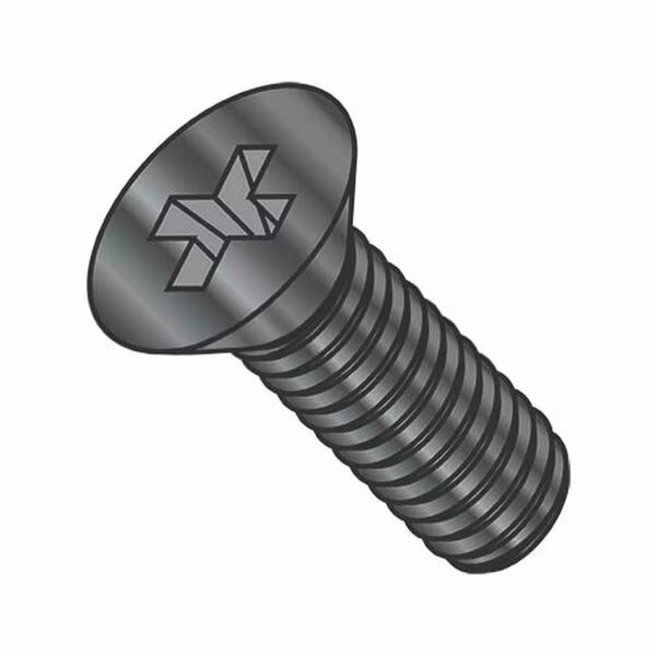 #10-32 x 1 3/4 in Phillips Flat Machine Screw, Black Oxide Steel, Usa Industrials, Mfr#: BULK-SCRW-7234